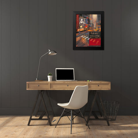 Urban Bombshell Black Modern Wood Framed Art Print by Sullivan, Myles
