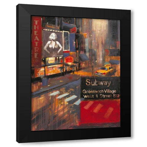 Urban Bombshell Black Modern Wood Framed Art Print with Double Matting by Sullivan, Myles