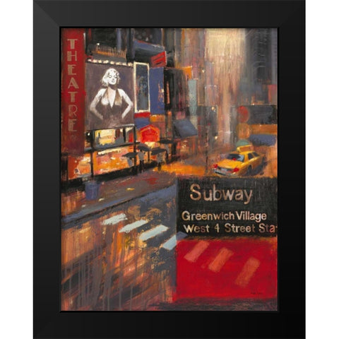 Urban Bombshell Black Modern Wood Framed Art Print by Sullivan, Myles