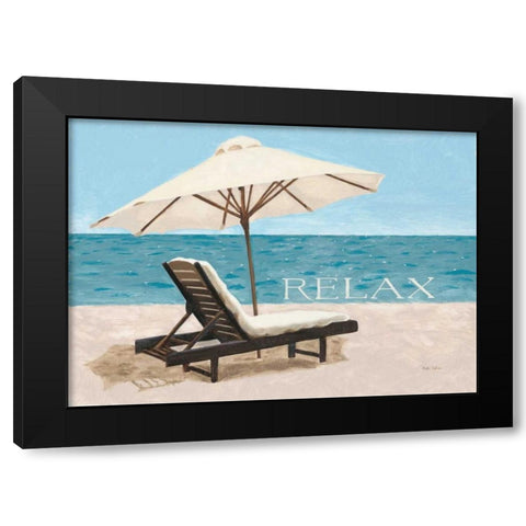 Escape and Relax - no postmark Black Modern Wood Framed Art Print by Sullivan, Myles