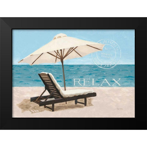 Escape and Relax Black Modern Wood Framed Art Print by Sullivan, Myles