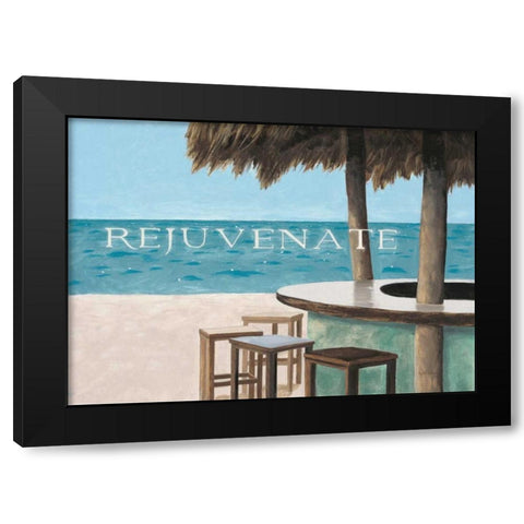 Escape and Rejuvenate - no postmark Black Modern Wood Framed Art Print by Sullivan, Myles