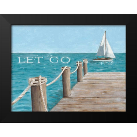 Escape and Let Go - no postmark Black Modern Wood Framed Art Print by Sullivan, Myles