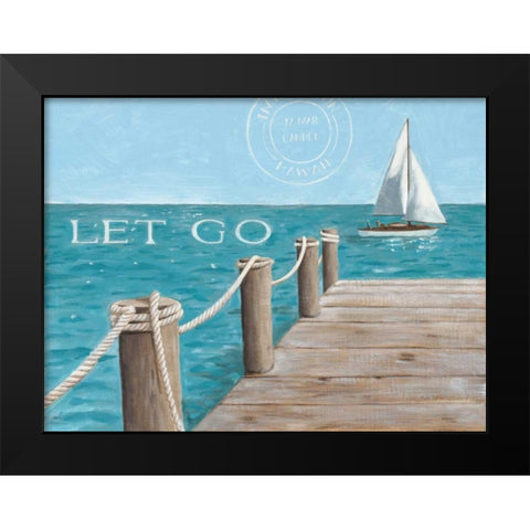 Escape and Let Go Black Modern Wood Framed Art Print by Sullivan, Myles