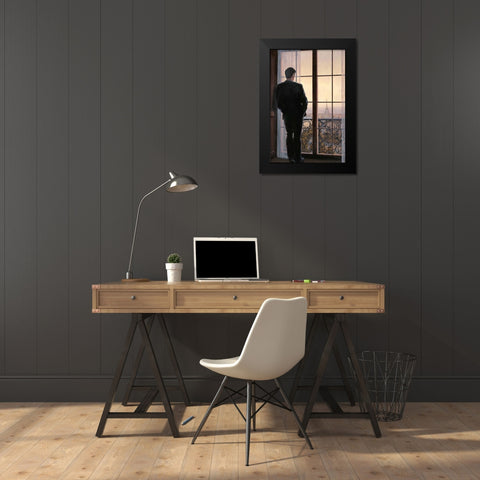 Waiting for Paris 1 Black Modern Wood Framed Art Print by Sullivan, Myles