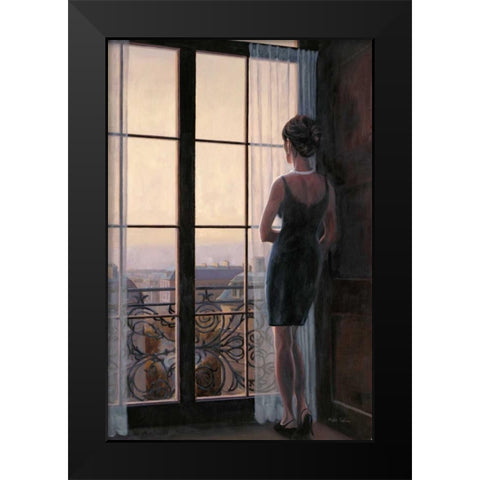 Waiting for Paris 2 Black Modern Wood Framed Art Print by Sullivan, Myles
