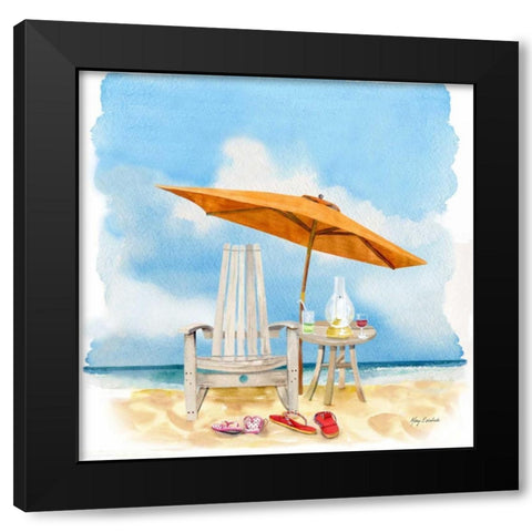 Best Seat In The House! Black Modern Wood Framed Art Print by Escobedo, Mary