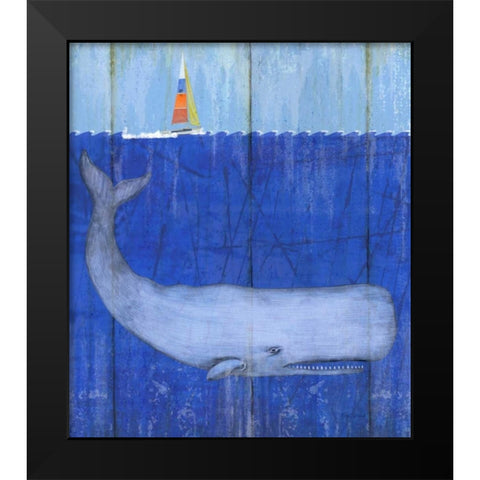 Mighty Whale Black Modern Wood Framed Art Print by Escobedo, Mary