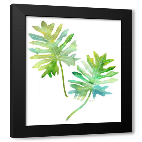 Watercolor Tropical 2 Black Modern Wood Framed Art Print by Escobedo, Mary
