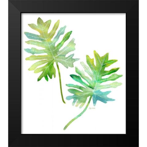 Watercolor Tropical 2 Black Modern Wood Framed Art Print by Escobedo, Mary