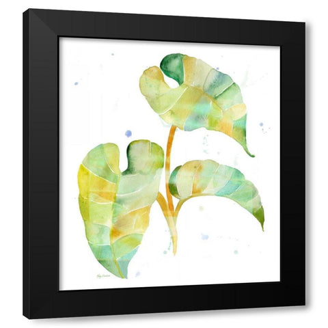 Watercolour Tropical 3 Black Modern Wood Framed Art Print by Escobedo, Mary