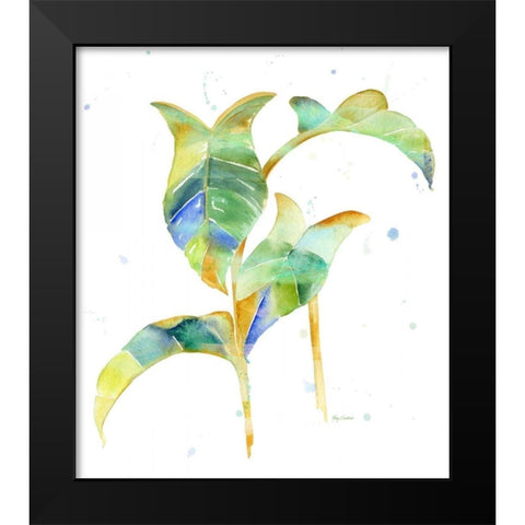 Watercolour Tropical 4 Black Modern Wood Framed Art Print by Escobedo, Mary