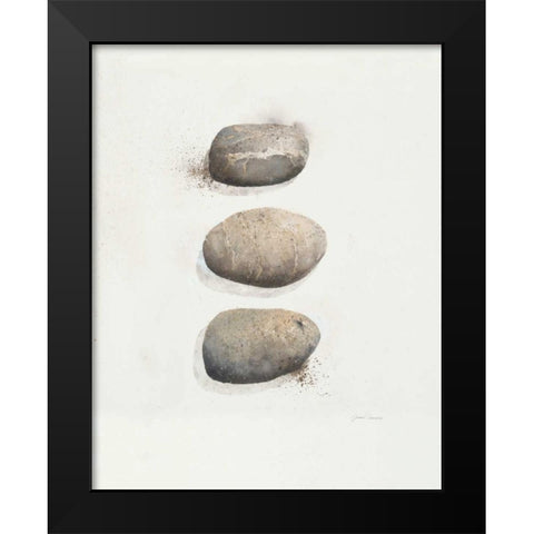 Field Study Stone  Black Modern Wood Framed Art Print by Gottschlag, Jurgen