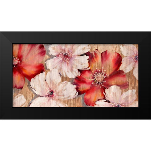 Barnwood Blossoms Black Modern Wood Framed Art Print by Gottschlag, Jurgen