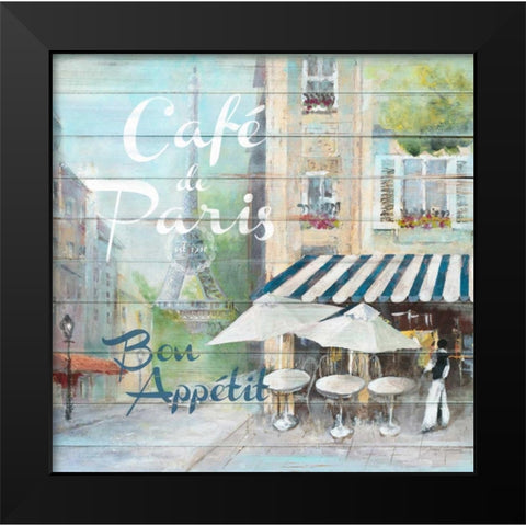 Cafe De Paris Bon Appetit  Black Modern Wood Framed Art Print by Gottschlag, Jurgen