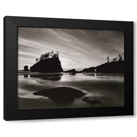 Low Tide Morning Black Modern Wood Framed Art Print with Double Matting by Aniballi, Brett