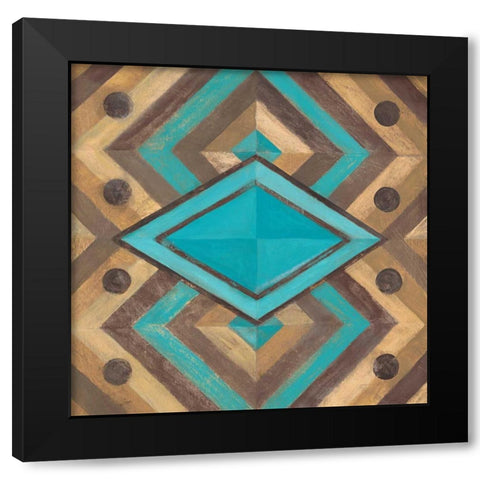 Southwestern Navajo 1 Black Modern Wood Framed Art Print with Double Matting by Ioco, Filippo