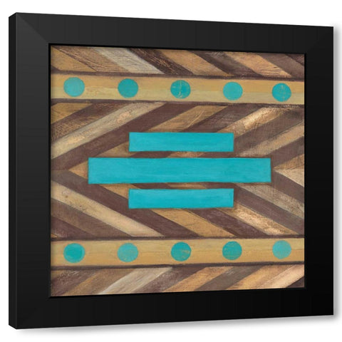 Southwestern Navajo 4 Black Modern Wood Framed Art Print with Double Matting by Ioco, Filippo