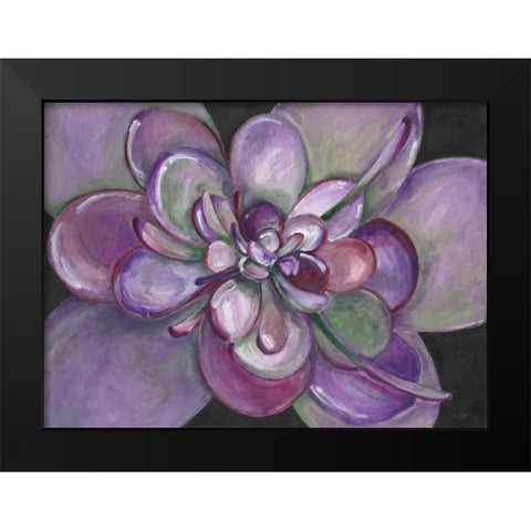 Plum Succulent  Black Modern Wood Framed Art Print by Ioco, Filippo