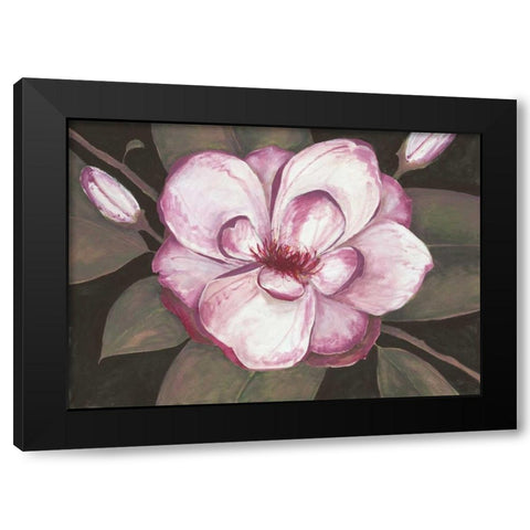Blushing Magnolia Black Modern Wood Framed Art Print with Double Matting by Ioco, Fillippo