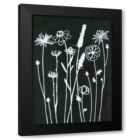 Nighttime Garden Black Modern Wood Framed Art Print by Ioco, Filippo