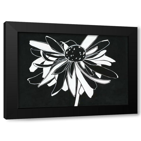 Zealous Bloom Black Modern Wood Framed Art Print with Double Matting by Ioco, Filippo