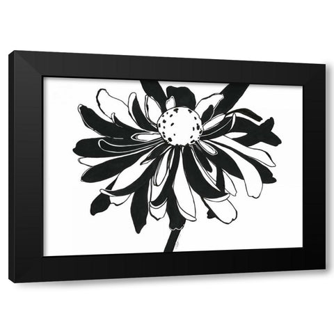 Ardent Bloom Black Modern Wood Framed Art Print by Ioco, Filippo