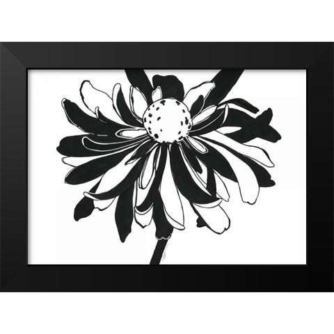Ardent Bloom Black Modern Wood Framed Art Print by Ioco, Filippo