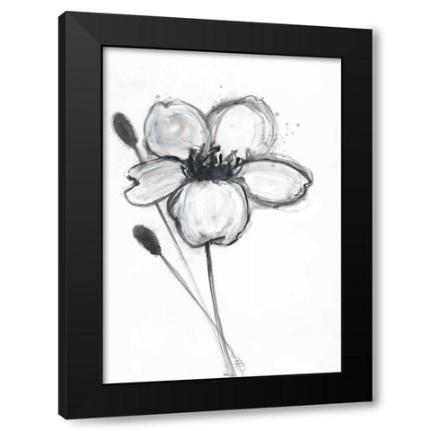Snow Blossom 1 Black Modern Wood Framed Art Print with Double Matting by Ioco, Filippo