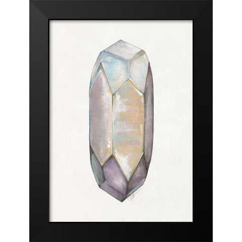 Healing Crystal 2 Black Modern Wood Framed Art Print by Ioco, Filippo