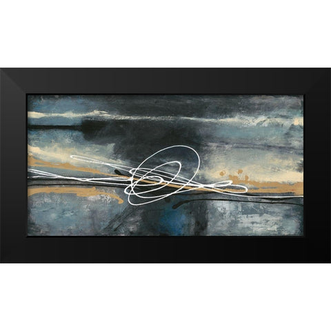 Center Knot Black Modern Wood Framed Art Print by Ioco, Filippo