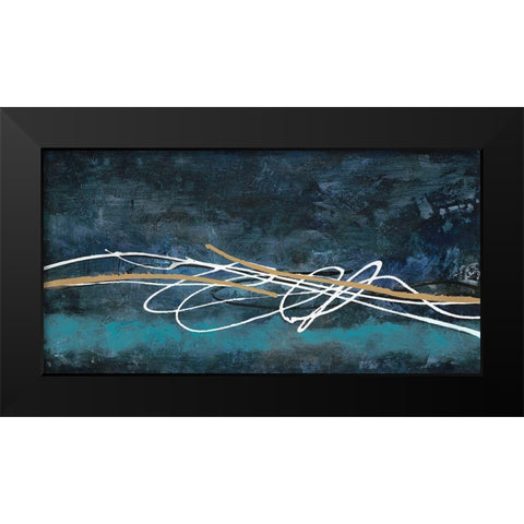 Abstract Scribble Black Modern Wood Framed Art Print by Ioco, Filippo