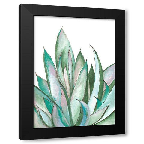 Aloe Succulent Black Modern Wood Framed Art Print with Double Matting by Loco, Filippo