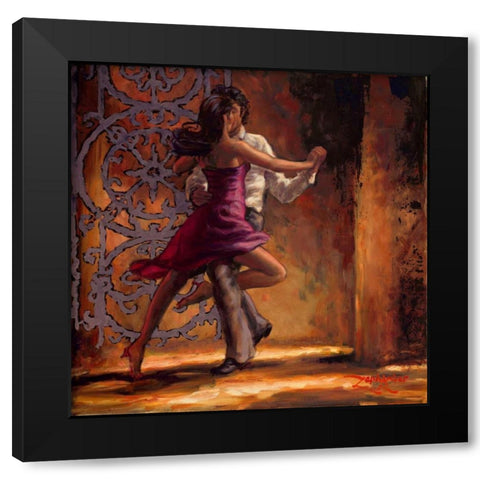 Dance Me In Black Modern Wood Framed Art Print with Double Matting by Amber, Zeph