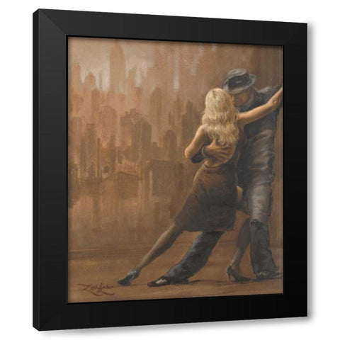 Night in the City Black Modern Wood Framed Art Print with Double Matting by Amber, Zeph