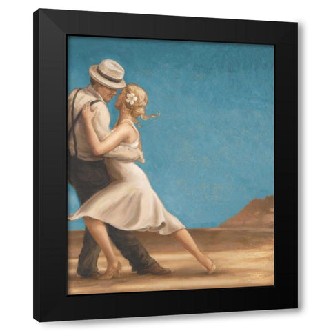 Time to Dance Black Modern Wood Framed Art Print by Amber, Zeph