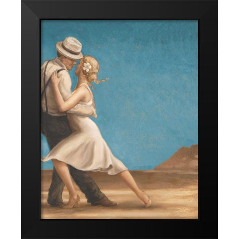 Time to Dance Black Modern Wood Framed Art Print by Amber, Zeph