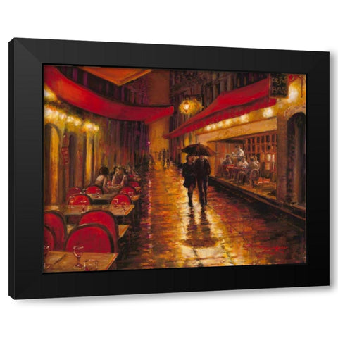 Moonlight Walk Black Modern Wood Framed Art Print with Double Matting by Amber, Zeph