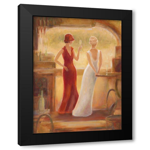 Afternoon Champagne Black Modern Wood Framed Art Print by Amber, Zeph