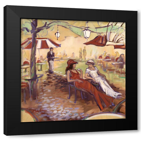 Afternoon TÃªte-Ã -tÃªte Black Modern Wood Framed Art Print by Amber, Zeph