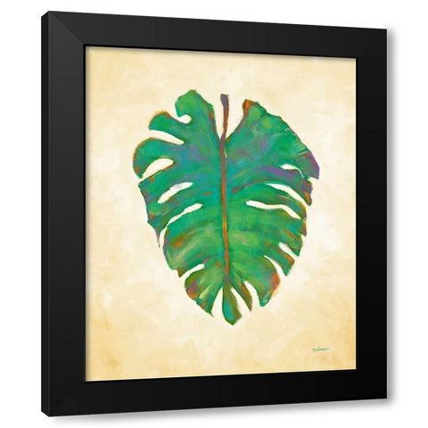Havana Palm 1 Black Modern Wood Framed Art Print by Charles, J.