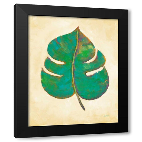Havana Palm 2 Black Modern Wood Framed Art Print with Double Matting by Charles, J.