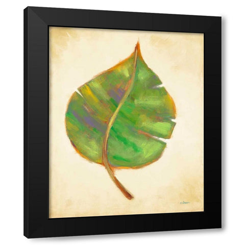 Havana Palm 3 Black Modern Wood Framed Art Print with Double Matting by Charles, J.