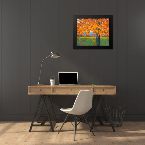Vibrant Autumn Black Modern Wood Framed Art Print by Charles, J.
