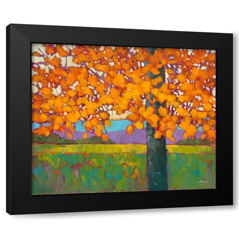 Vibrant Autumn Black Modern Wood Framed Art Print with Double Matting by Charles, J.