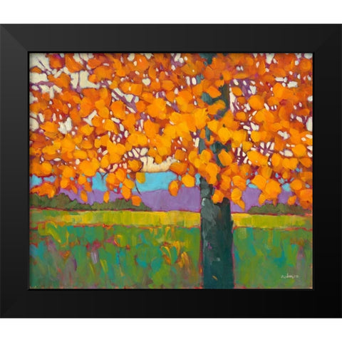 Vibrant Autumn Black Modern Wood Framed Art Print by Charles, J.