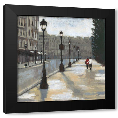 Cloudy Day in Paris 2 Black Modern Wood Framed Art Print by Wyatt, Norman Jr.