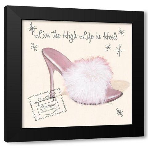 Pretty Slipper Black Modern Wood Framed Art Print by Wyatt Jr., Norman