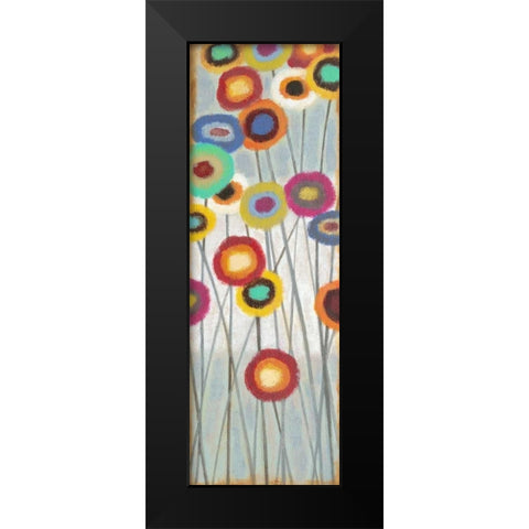 Fun Floral 2 Black Modern Wood Framed Art Print by Wyatt, Norman Jr.