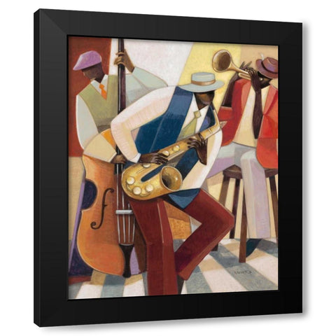 In the Groove 1 Black Modern Wood Framed Art Print by Wyatt, Norman Jr.